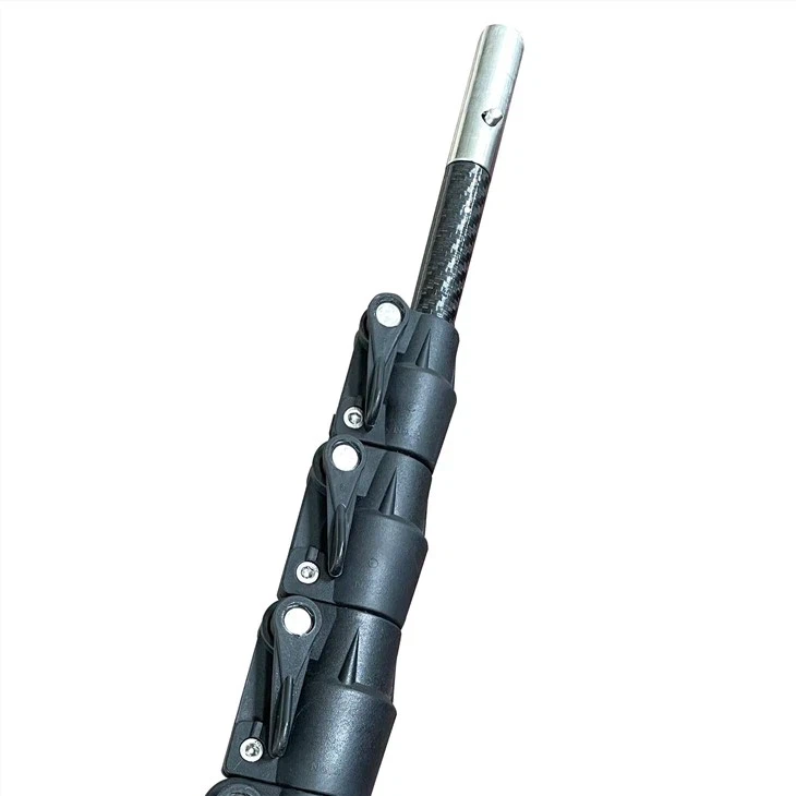 Poteau de sauvetage télescopique robuste en fibre de carbone