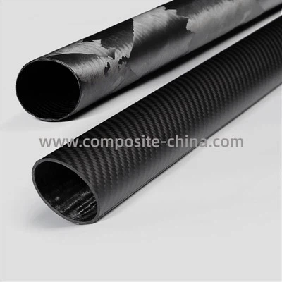 Tube ovale en fibre de carbone